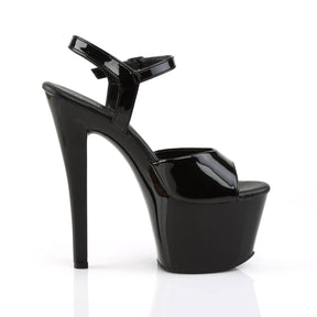 SKY-309VL Black Ankle Peep Toe High Heel