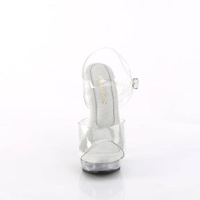 SULTRY-608 Clear Ankle Peep Toe High Heel