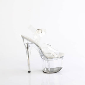 TREASURE-708EST Clear Ankle Peep Toe High Heel