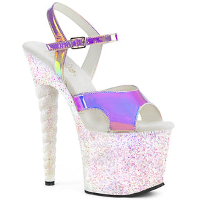 UNICORN-711LG Pink Ankle Peep Toe High Heel